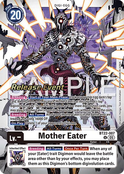 Mother Eater [BT22-007 U] [Cyber Eden Release Event Cards] Foil