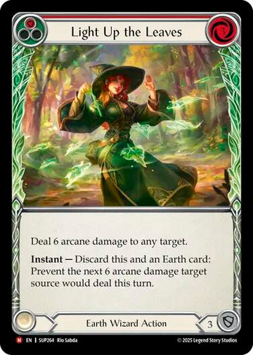 Light Up the Leaves (Red) [SUP264] [Super Slam] Rainbow Foil
