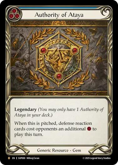 Authority of Ataya [SUP000] [Super Slam] Cold Foil