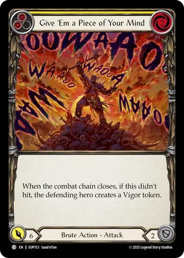 Give 'Em a Piece of Your Mind (Yellow) [SUP153] [Super Slam]