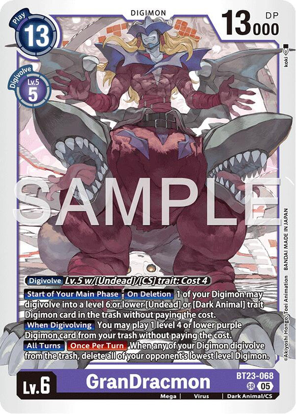 GranDracmon [BT23-068 SR] [Hackers' Slumber] Foil