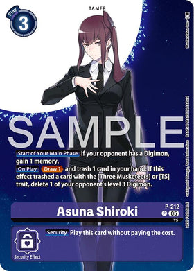 Asuna Shiroki (Hacker's Slumber Box Promotion Pack) [P-212 P] [Digimon Promotion Cards] Foil