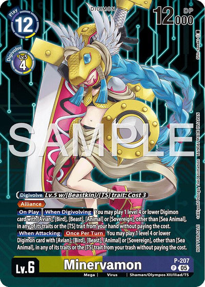 Minervamon (Hacker's Slumber Box Promotion Pack) [P-207 P] [Digimon Promotion Cards] Foil