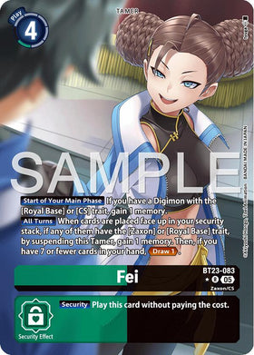 Fei (Alternate Art) [BT23-083 R] [Hackers' Slumber] Foil