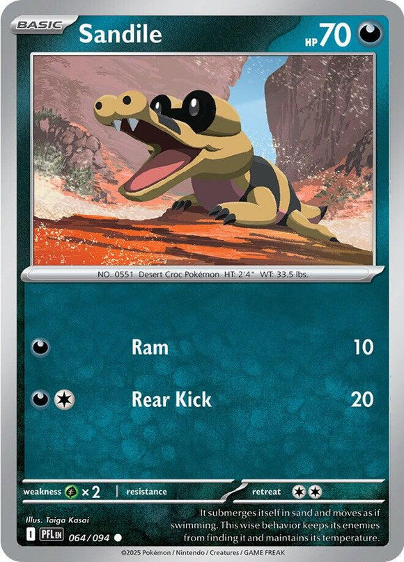 Sandile [064/094] [Phantasmal Flames] Reverse Holofoil