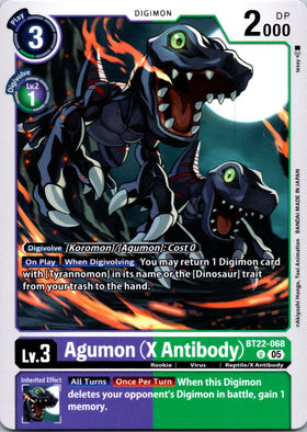 Agumon (X Antibody) [BT22-068 U] [Cyber Eden]