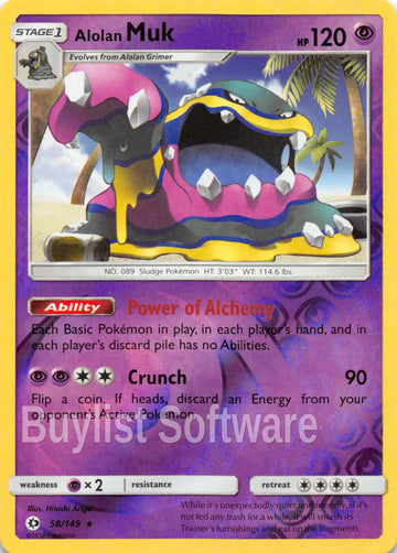 Alolan Muk [58/149] [Sun & Moon Base Set] Reverse Holofoil