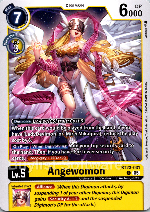Angewomon [BT23-031 U] [Hackers' Slumber]
