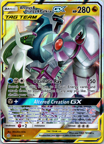 Arceus & Dialga & Palkia GX [156/236] [Cosmic Eclipse] Holofoil