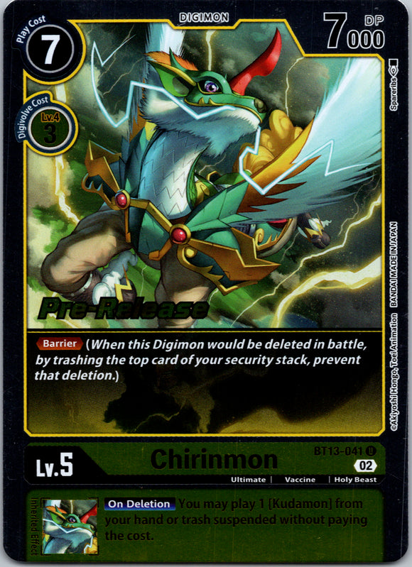 Chirinmon [BT13-041] [Versus Royal Knight Pre-Release Cards] Foil