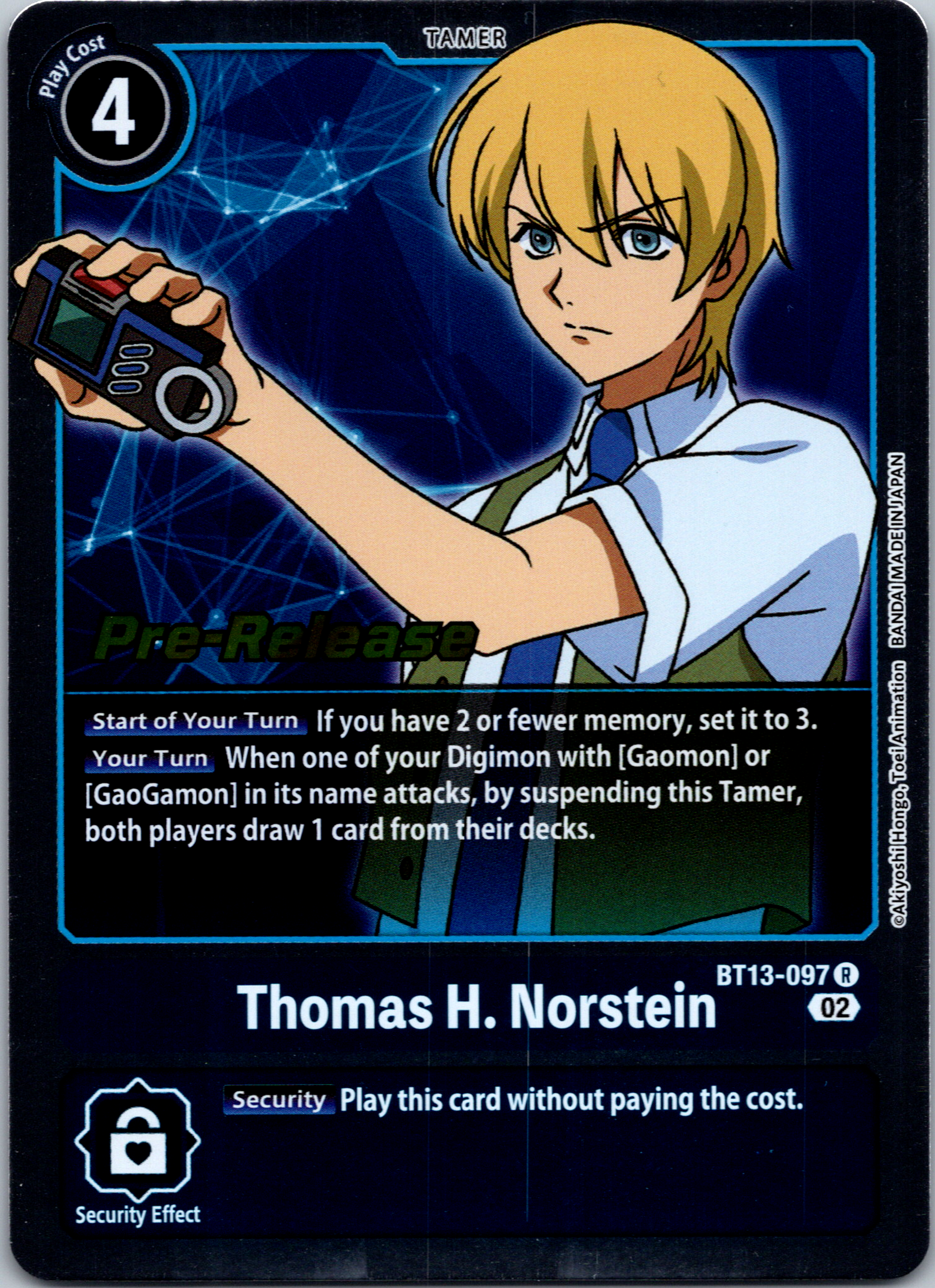 Thomas H. Norstein [BT13-097] [Versus Royal Knight Booster Pre-Release Cards] Foil