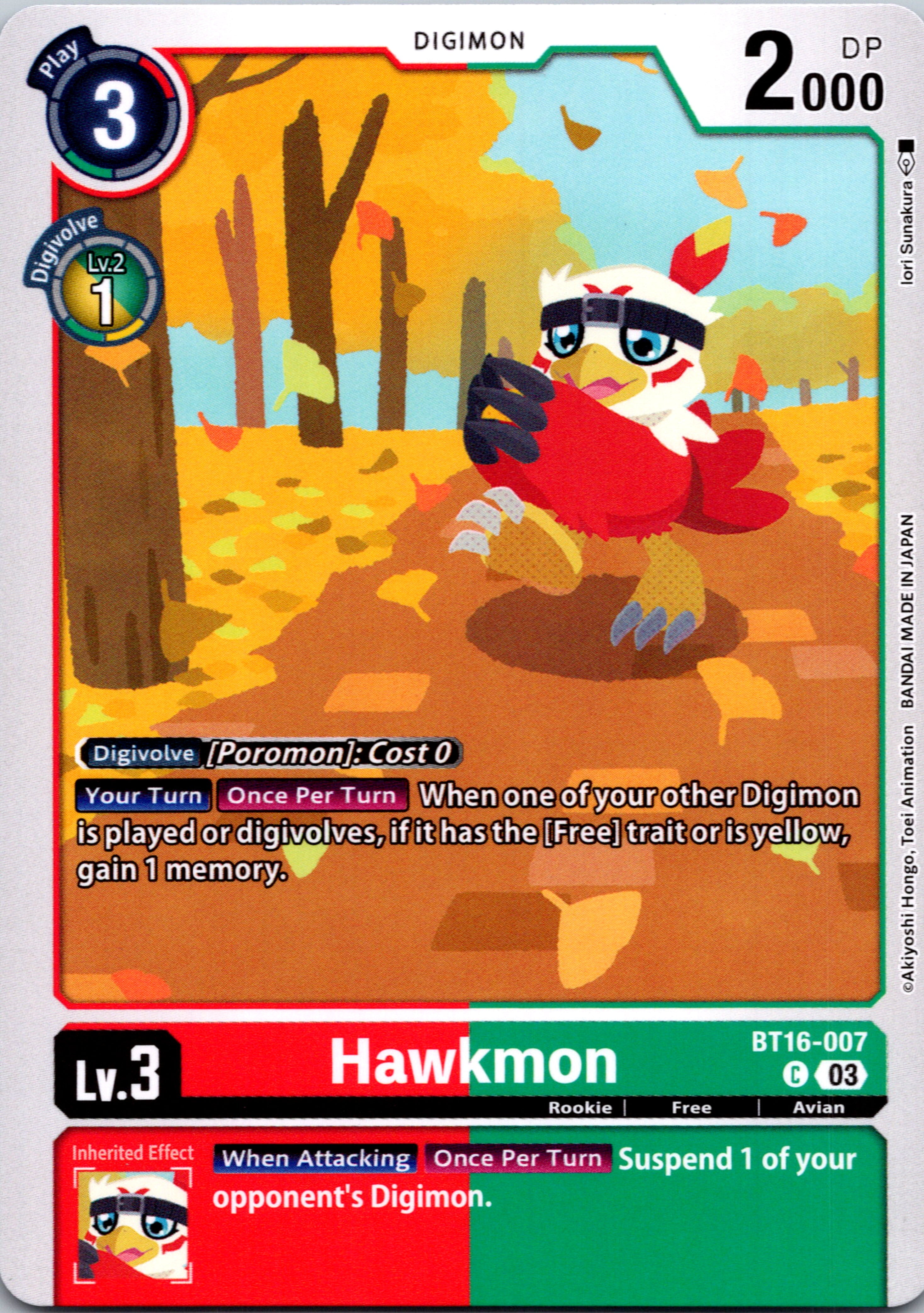 Hawkmon [BT16-007-C] [Beginning Observer] Normal