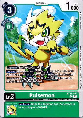Pulsemon [BT16-039-C] [Beginning Observer] Normal