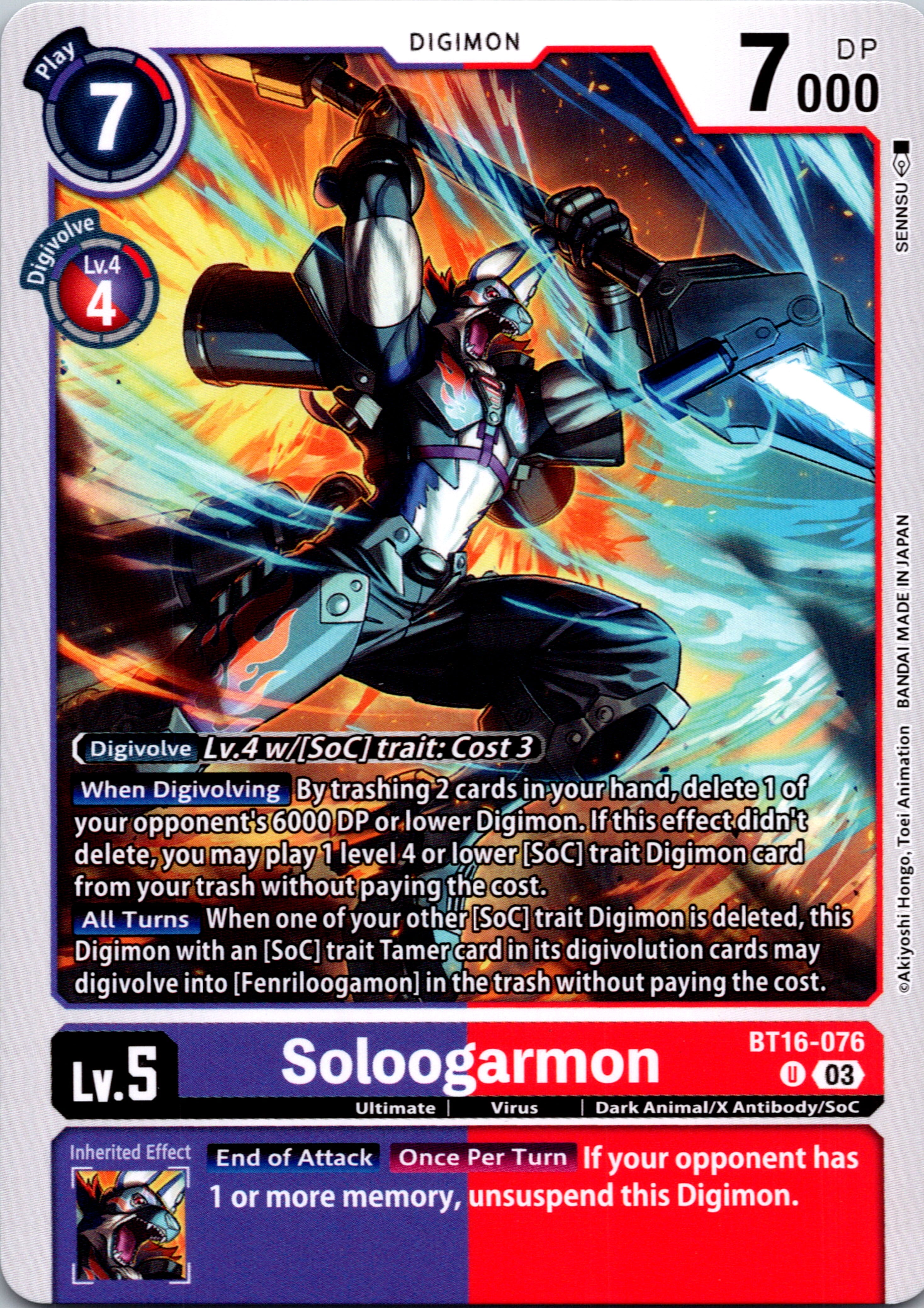 Soloogarmon [BT16-076-U] [Beginning Observer] Normal