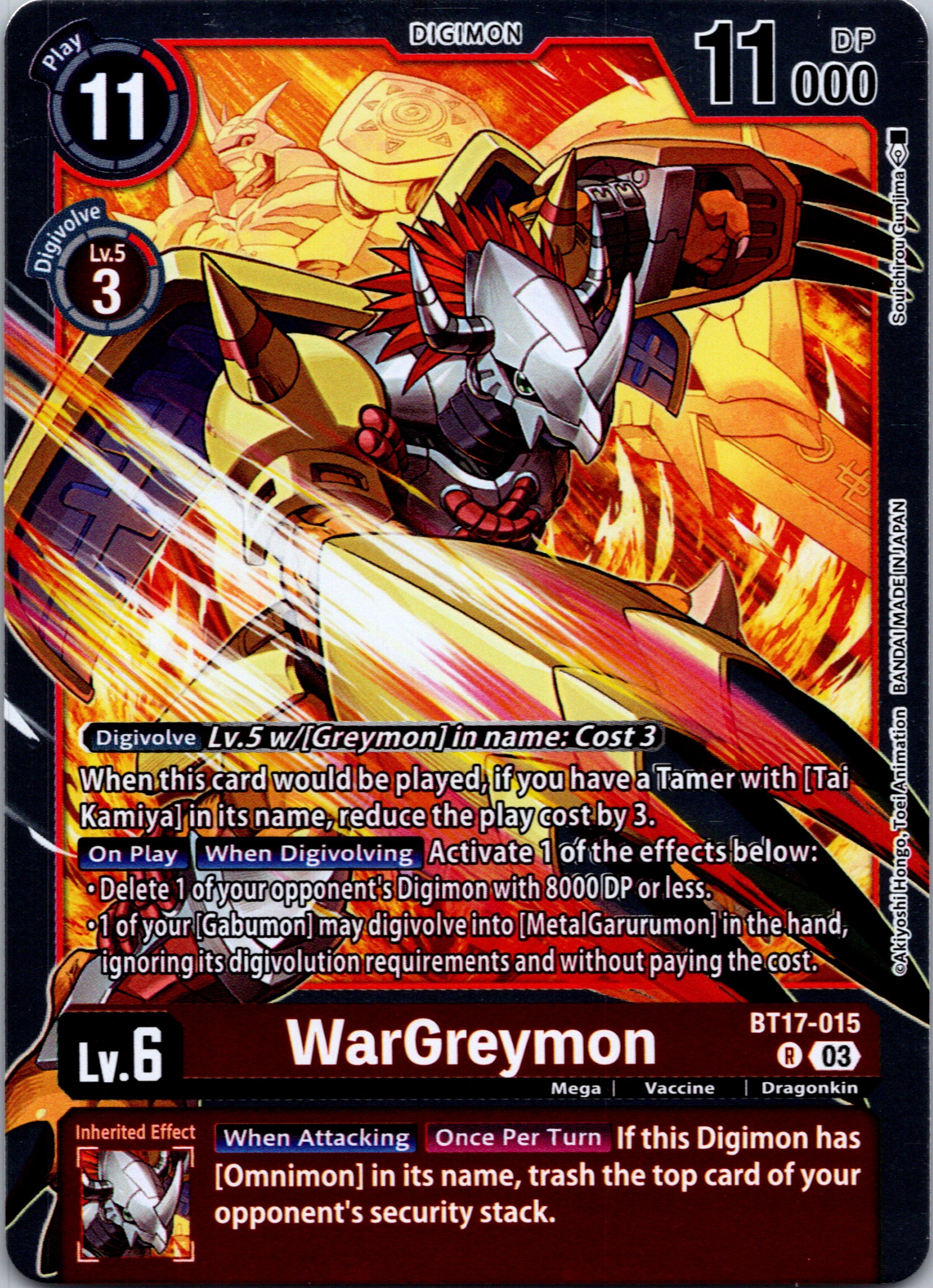 WarGreymon [BT17-015-R] [Secret Crisis] Foil