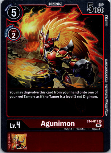 Agunimon (Resurgence Booster Reprint) [BT4-011] [Resurgence Booster] Foil