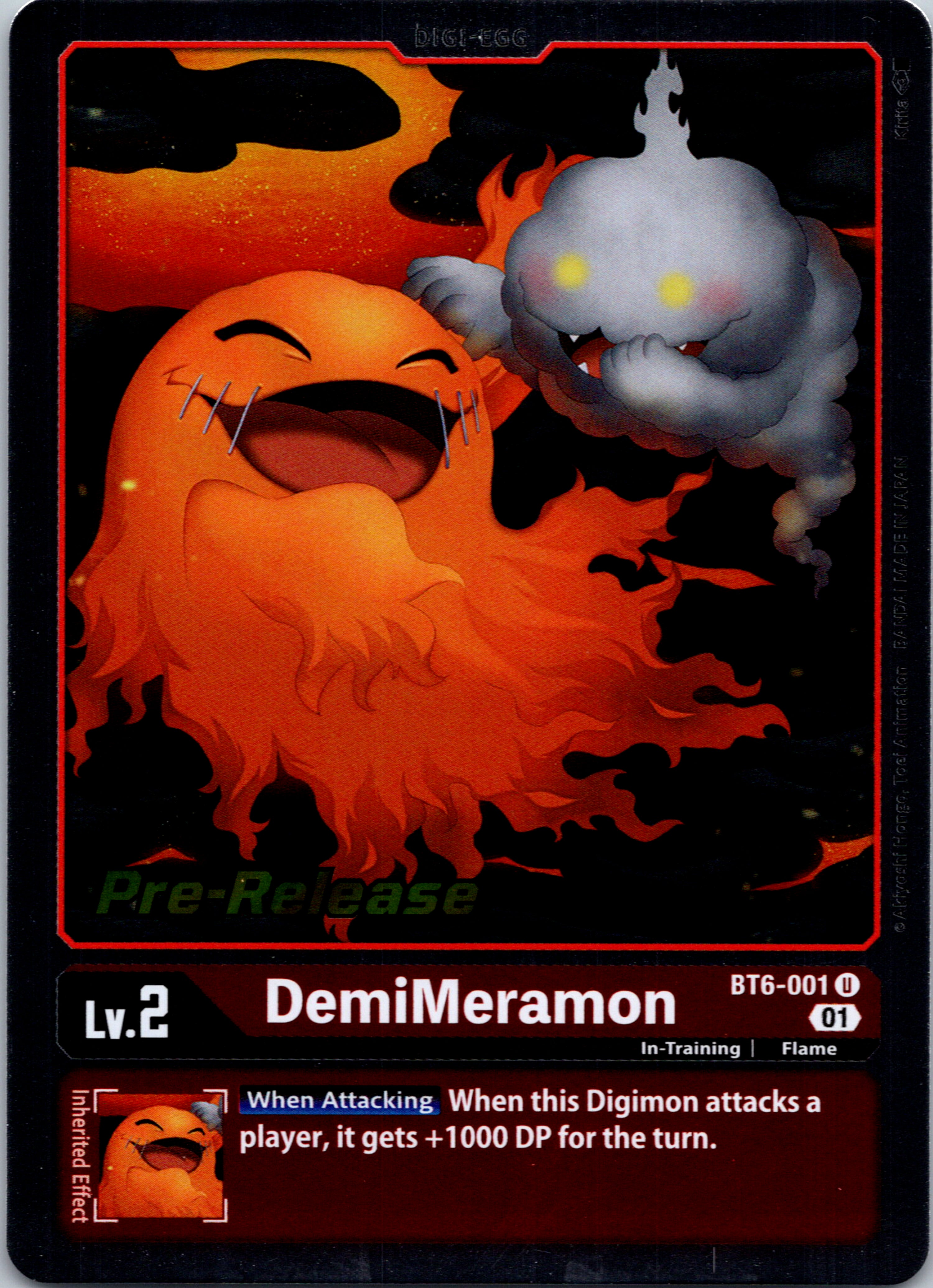 DemiMeramon [BT6-001] [Double Diamond Pre-Release Cards] Foil