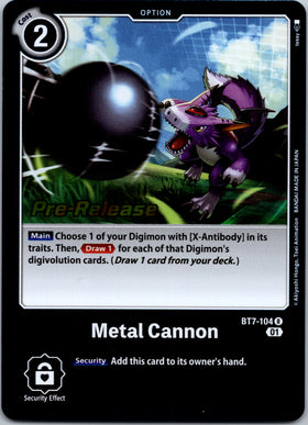 Metal Cannon [BT7-104] [Next Adventure Pre-Release Cards] Foil