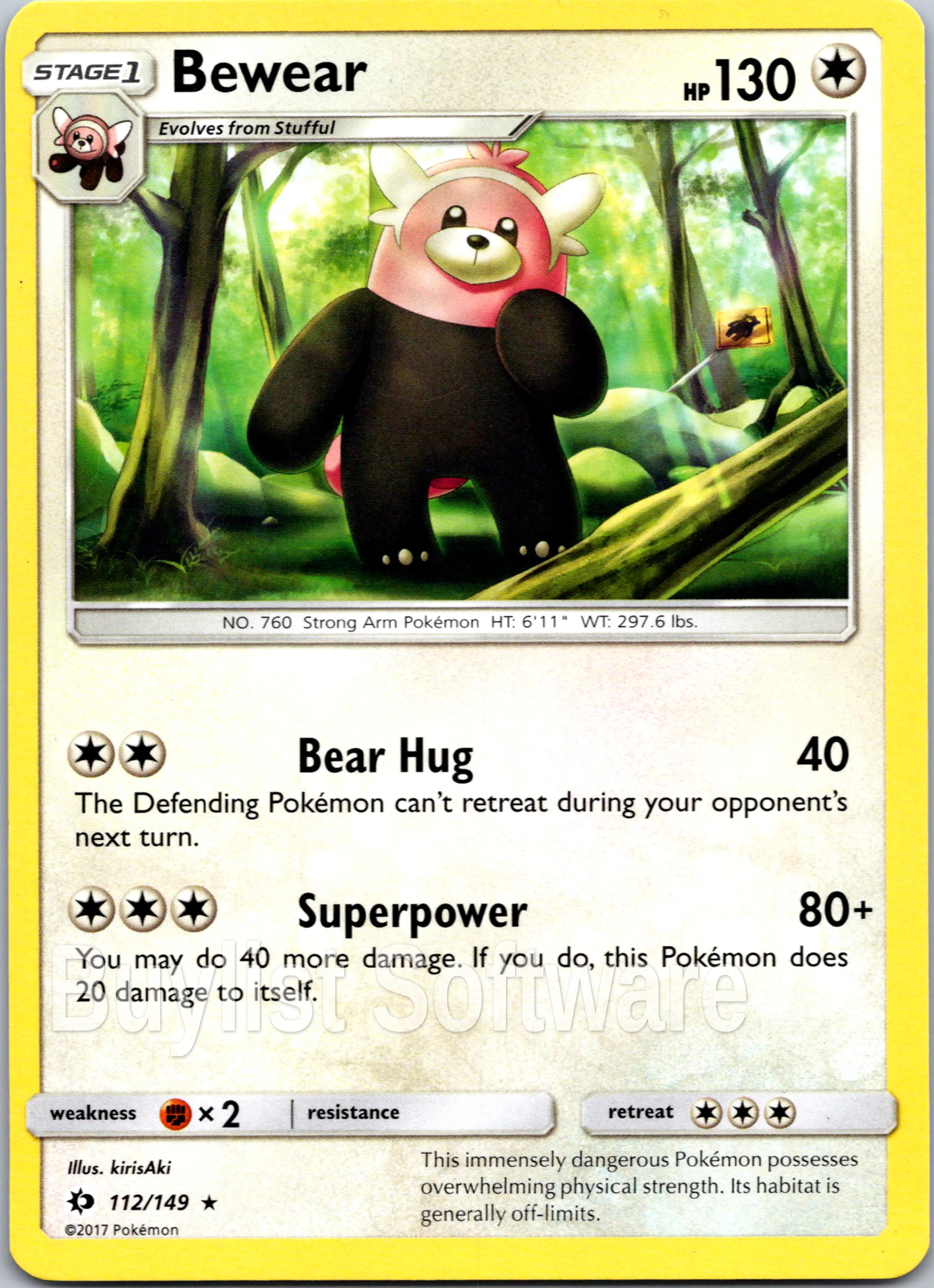 Bewear [112/149] [Sun & Moon Base Set]