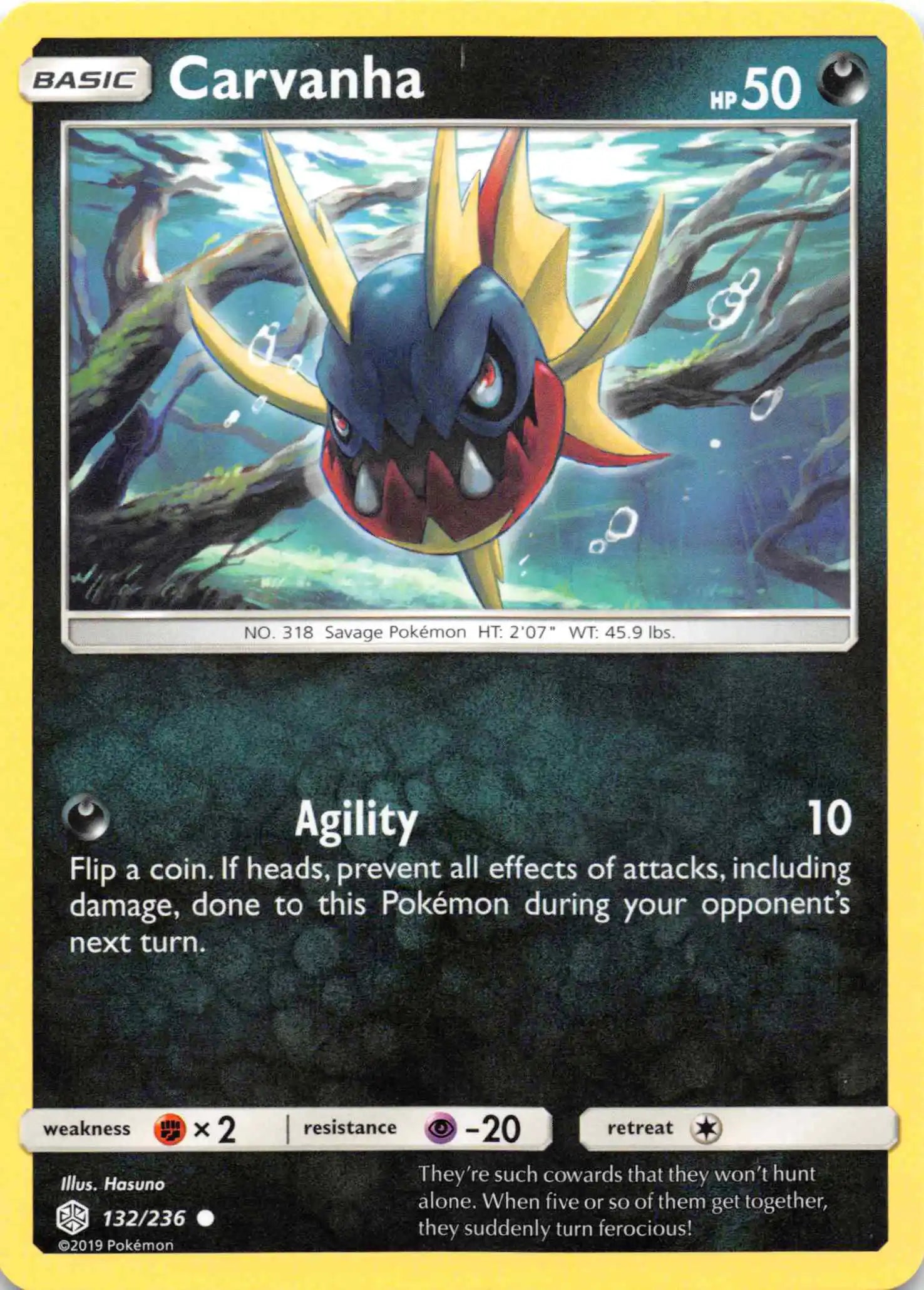 Carvanha [132/236] [Cosmic Eclipse] Reverse Holofoil