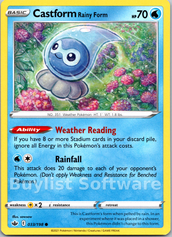 Castform Rainy Form (033/198) [Sword & Shield: Chilling Reign]