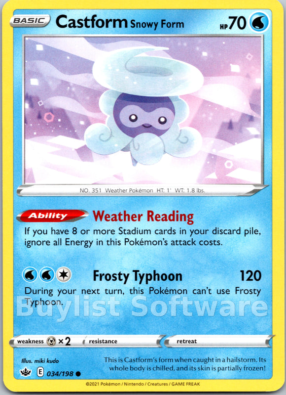 Castform Snowy Form (034/198) [Sword & Shield: Chilling Reign]