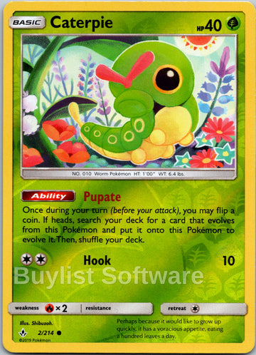 Caterpie [2/214] [Unbroken Bonds] Reverse Holofoil