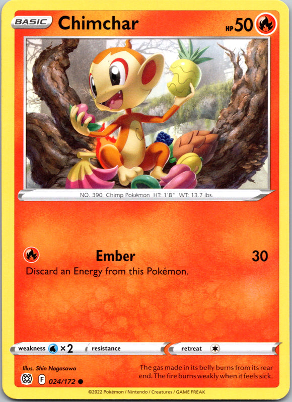 Chimchar [024/172] [Brilliant Stars] Reverse Holofoil