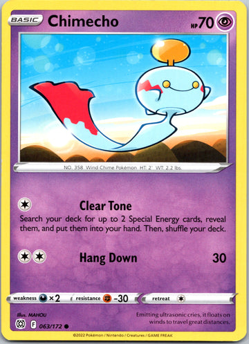 Chimecho [063/172] [Brilliant Stars] Reverse Holofoil