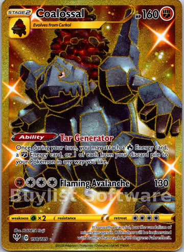 Coalossal (Secret) (198/189) [SWSH03: Darkness Ablaze]