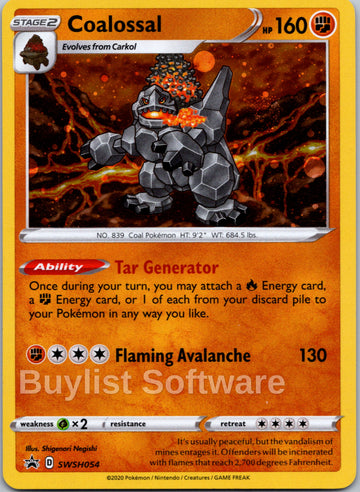 Coalossal [SWSH054] [Sword & Shield Promo Cards] Holofoil
