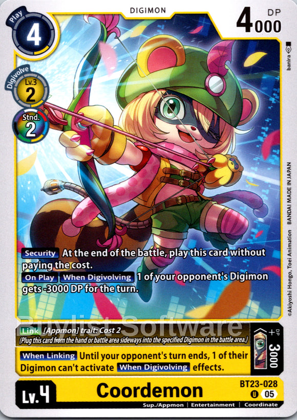 Coordemon [BT23-028 U] [Hackers' Slumber]