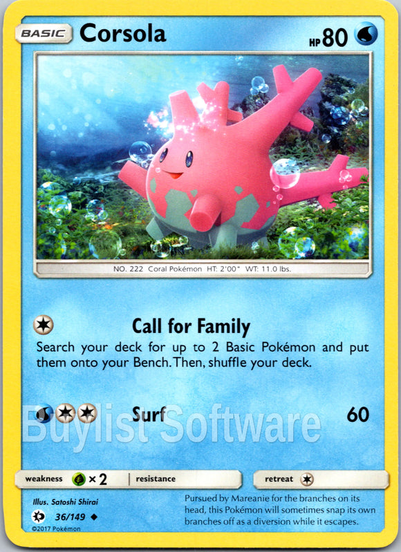 Corsola [36/149] [Sun & Moon Base Set]