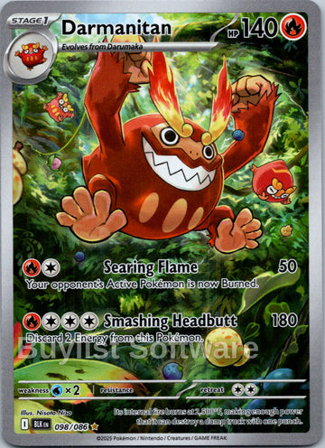 Darmanitan [098/086] [Black Bolt] Holofoil