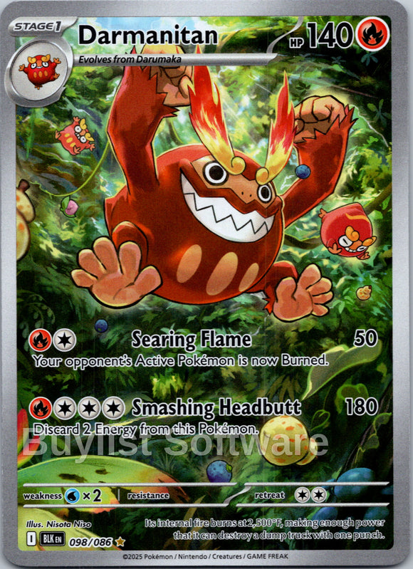 Darmanitan [098/086] [Black Bolt] Holofoil