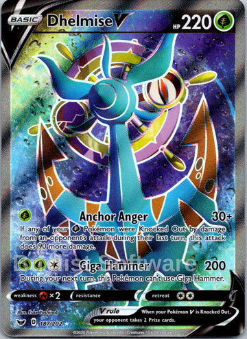 Dhelmise V (Full Art) (187/202) [SWSH01: Sword & Shield Base Set]