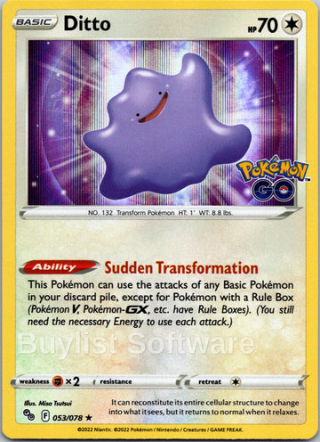 Ditto (053/078) [Pokémon  GO]