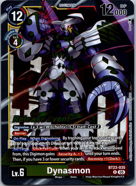 Dynasmon [BT23-035 R] [Hackers' Slumber Release Event Cards] Foil