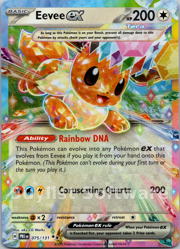 Eevee ex - 075/131 (Prismatic Evolutions Stamp) [075/131] [Prismatic Evolutions] Holofoil
