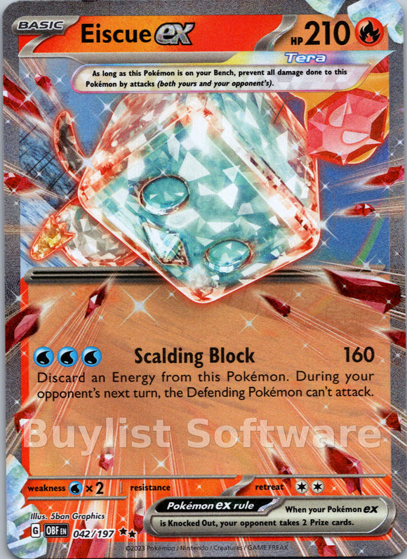 Eiscue ex (Holiday Calendar) [042/197] [Obsidian Flames] Holofoil