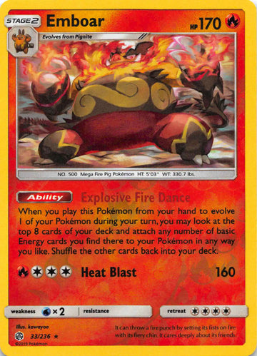 Emboar [33/236] [Cosmic Eclipse] Reverse Holofoil