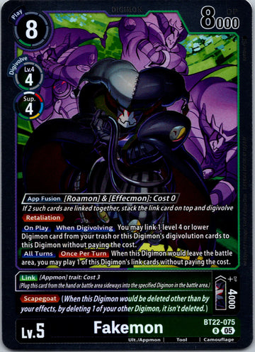 Fakemon [BT22-075 R] [Cyber Eden] Foil
