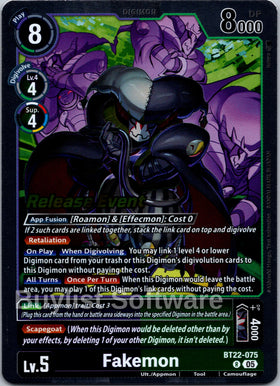 Fakemon [BT22-075 R] [Cyber Eden Release Event Cards] Foil