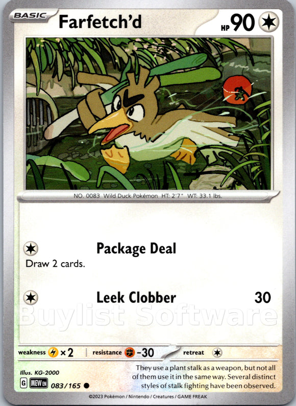 Farfetch'd (083/165) [Scarlet & Violet:  151] Reverse Holofoil