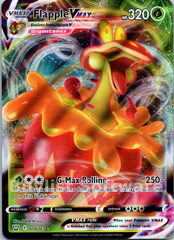 Flapple VMAX (019/163) [Sword & Shield: Battle Styles]