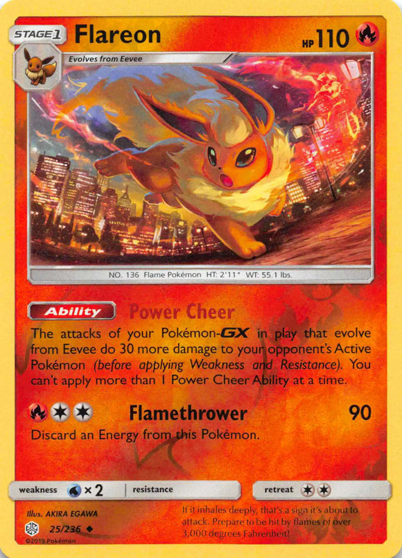Flareon [25/236] [Cosmic Eclipse] Reverse Holofoil