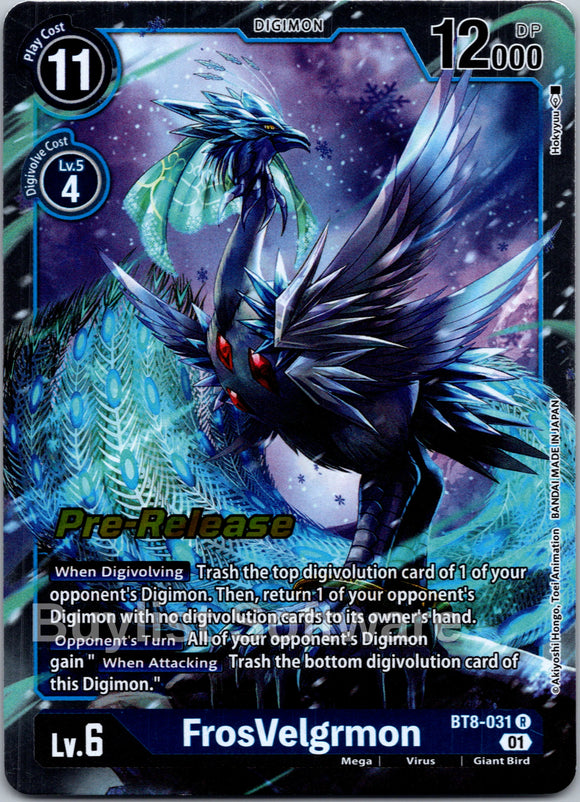 FrosVelgrmon [BT8-031 R] [New Awakening Pre-Release Cards] Foil