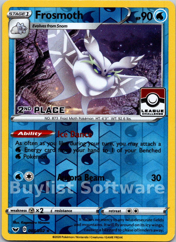 Frosmoth (064/202) (League Promo 2nd Place) [Sword & Shield: Base Set]