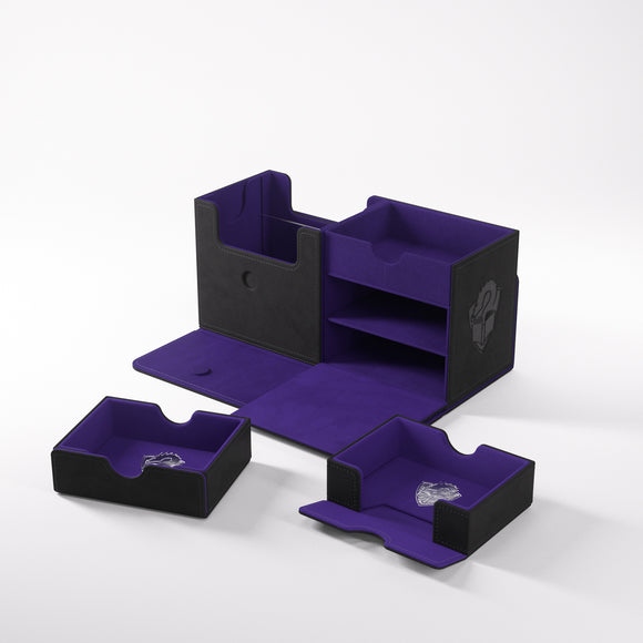 The Academic 133+ XL Convertible Black/Purple Deck Box (133ct)