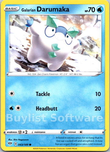 Galarian Darumaka (043/189) [SWSH03: Darkness Ablaze]